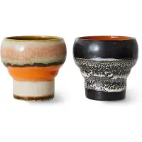 HK Living 70's lungo-muki 24 cl 2 kpl Basalt