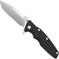 Rick Hinderer Knives Rick Hinderer Eklipse 3.5” Spearpoint S45VN, Stonewash, Black G10, pocket knife