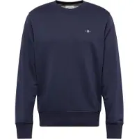 Gant for man. 2006065 Shield navy crew neck sweatshirt (S), Casual, Cotton, Long sleeve