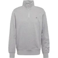 Gant for man. 2008005 Shield grey half-zip sweatshirt (L), Casual, Cotton