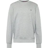 Gant for man. 2006065 Shield grey crew neck sweatshirt (M), Casual, Cotton, Long sleeve