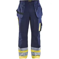 Blakläder Highvis Riipputaskuhousut - Musta/Huomio Keltainen - C44