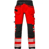 Fristads High vis rakentajan stretch housut lk 2 2707 PLU Huomiokeltainen/Laivastonsininen D88