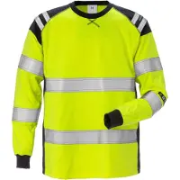 Fristads Palosuojattu Flamestat pitkähihainen t-paita lk 3 7077 TFLH Huomiokeltainen/Laivastonsininen XL