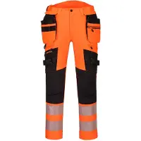 Portwest DX442OBR oranssi Hi-Vis Joustohousut irrotettavilla riipputaskuilla