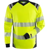 Fristads Palosuojattu flamestat high vis pitkähihainen t-paita lk 3 7359 TFL Huomiokeltainen/Laivastonsininen 4XL
