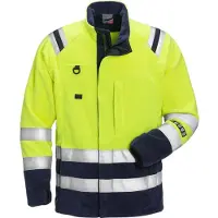 Fristads Palosuojattu Flamestat high vis fleecetakki lk 3 4063 ATF Huomiokeltainen/Laivastonsininen M