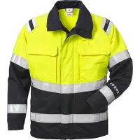 Fristads Palosuojattu Flamestat high vis takki lk 2 4176 ATHS Huomiokeltainen/Laivastonsininen XL