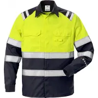 Fristads Palosuojattu Flamestat high vis paita lk 1 7051 ATS Huomiokeltainen/Laivastonsininen S