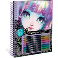 Nebulous Stars Nebulous Star Black Pages Coloring Book - Isadora - Multi/patterned - ONE SIZE