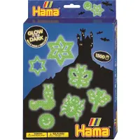 Hama Midi pimeässä hohtava 1500 kpl silityshelmet