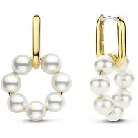 Ti sento pyöreät carabiner helmikorvakorut 7936YP