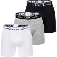 Ralph Lauren Stretch Cotton Boxer Brief 3-Pack - Grey - XXL
