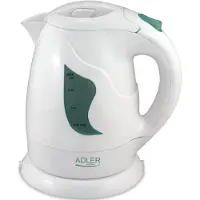 Adler AD 08w -vedenkeitin, 1,0 l, 850 W, valkoinen