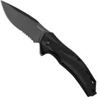 Kershaw Lateral Black Serrated 1645 Assisted Black FRN pocket knife