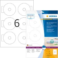 Herma 8619, Valkoinen, Itse kiinnittyvä tulostintarra, A4, Paperi, Laser/Inkjet, Kiinteä