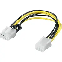Pro Power Cable/Adapter for PC Graphics Card, PCI-E/PCI Express, 6-Pin to 8-Pin, 0.2 m (93635)