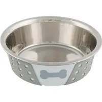 Trixie Stainless Steel Silicone 17 Cm Bowl Hopeinen 0.75 L