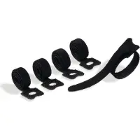 Durable Cavoline Grip Tie, Koukullinen ja lenkillinen nippuside, Musta, 200 mm, 10 mm, 5 kpl (503601)
