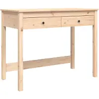 vidaXL Työpöytä laatikoilla 100x50x78 cm täysi mänty