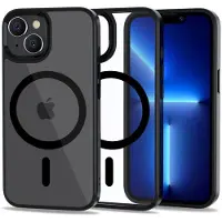 Tech-Protect iPhone 14 Magmat Kotelo - MagSafe-yhteensopiva - Musta / Kirkas