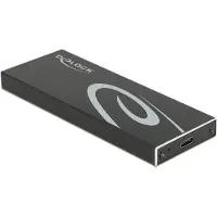 DeLOCK 42003, SSD-kotelo, M.2, Serial ATA III, 6 Gbit/s, USB-liitettävyys, Musta
