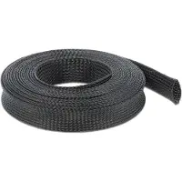 DeLOCK – Braided Sleeving stretchable 10 m x 25 mm black (18904)