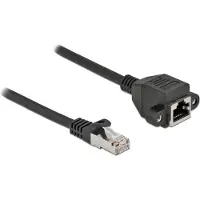 Tragant – Ethernet jatkokaapeli S/FTP RJ45 uros - RJ45 naaras Cat.6A 1 m musta (87001)