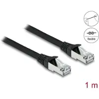 DeLOCK 80134, 1 m, Cat6a, S/FTP (S-STP), RJ-45, RJ-45, Musta
