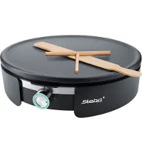Steba Crepe Maker XXL CR 36 35 cm, 1500 W, Black Stainless Steel, Stepless Temperature Control (18-76-00)