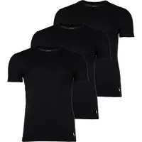 Ralph Lauren for man. 714830304014 Pack of three black undershirts (M), Homewear, Cotton, Short sleeve