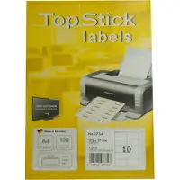 Topstick 8734 -tulostustarrat, 10-osainen, 105 x 57 mm