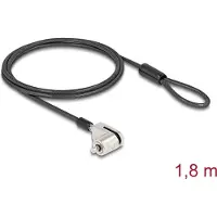 Navilock Notebook Sicherungskabel, 1,8 m, Avain, Hiiliteräs, Musta (20891)