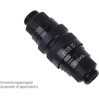 Alphacool Eiszapfen -pikakiinnitysliitin, uros, G1/4, musta