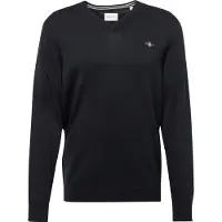 Gant for man. 8030562 Classic black cotton V-neck jumper (S), Casual