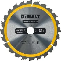 DeWalt DT1956-QZ pyörösahanterä rakennustöihin - 250 mm - 24T