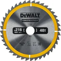 DeWalt DT1953-QZ pyörösahanterä 216x30mmx40T, 1 kpl