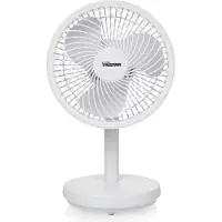 Tristar VE-5841 ladattava USB-pöytätuuletin, 16,5 cm, 4 nopeutta, valkoinen
