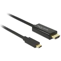 DeLOCK – Cable USB Type-C male to HDMI male (DP Alt Mode) 4K 30 Hz 2 m black (85259)