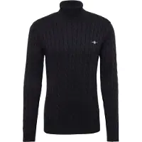 Gant for man. 8050607 Black eights knitted jumper (XL), Casual, Cotton