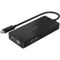 Belkin USB-C 5-in-1 Hub Plus 100W -adapteri, Musta