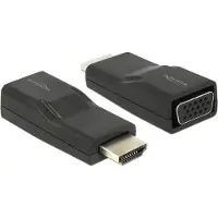 DeLOCK HDMI/VGA, HDMI, VGA, Musta (65655)
