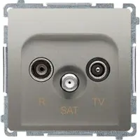 Kontakt Simon Basic Rtv-sat-liitin, satiini, takana