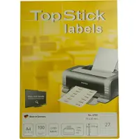 Topstick 8704 -tulostustarrat, 27-osainen, 70 x 32 mm