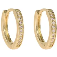 Sno of sweden Elaine Small Ring Earring Gold/Clear 14mm
