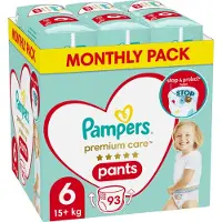 Pampers Premium Pants vaipat Koko 6 15-25kg 93kpl