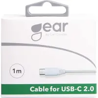 Gear USB-C 2.0 -kaapeli, 1 m, valkoinen