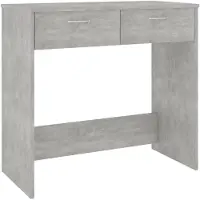 vidaXL Työpöytä betoninharmaa 80x40x75 cm lastulevy