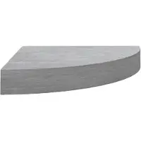 vidaXL Kulmaseinähylly betoninharmaa 25x25x3,8 cm MDF