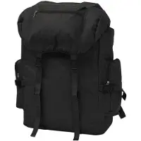 vidaXL Armeija-Tyylinen Reppu XXL 65 L Musta